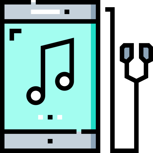 음악 플레이어 Detailed Straight Lineal color icon