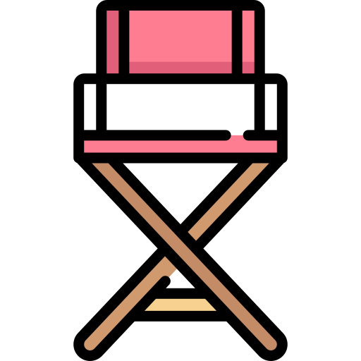 Director chair Special Lineal color icon