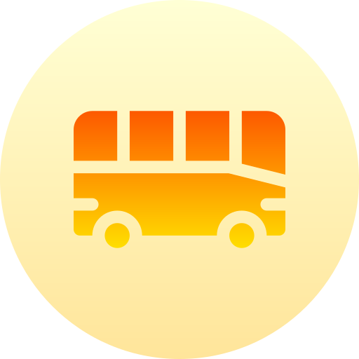 버스 Basic Gradient Circular icon