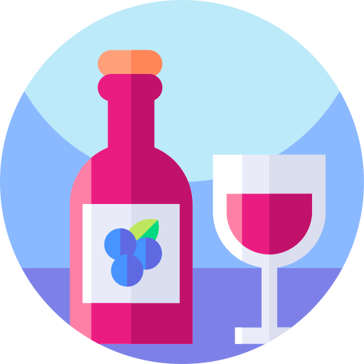 botella de vino Geometric Flat Circular Flat icono