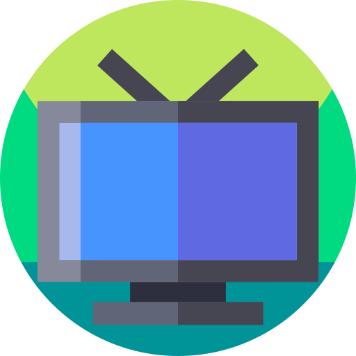 tv Geometric Flat Circular Flat icoon