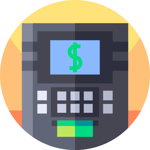 geldautomaat Geometric Flat Circular Flat icoon