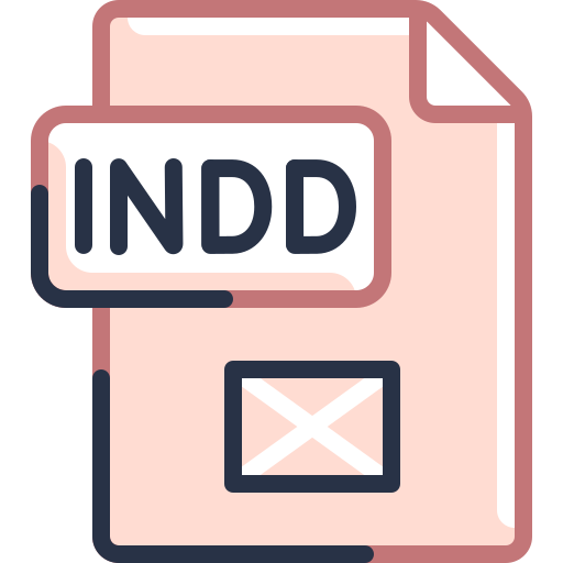 Indd file format Special Meteor Lineal color icon