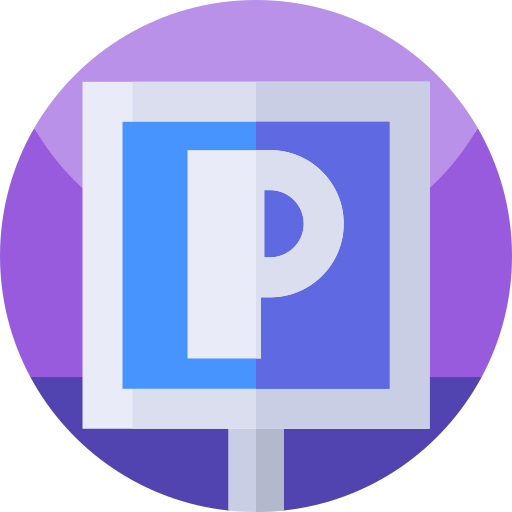 Parking Geometric Flat Circular Flat icon