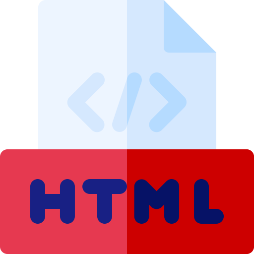 Формат файла html Basic Rounded Flat иконка
