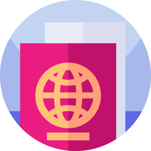 pasaporte Geometric Flat Circular Flat icono