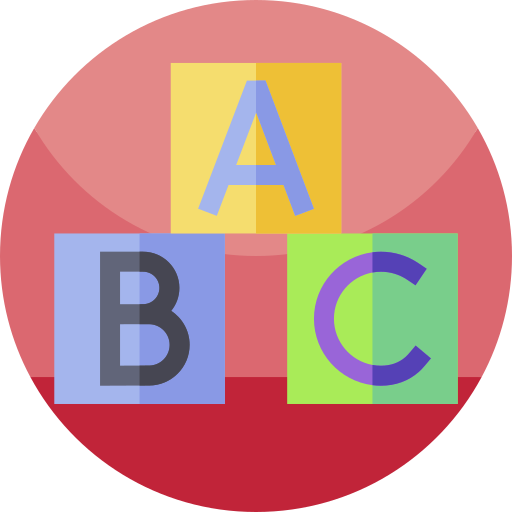 blok abc Geometric Flat Circular Flat ikona