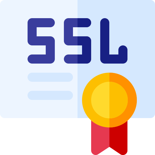 certyfikat ssl Basic Rounded Flat ikona