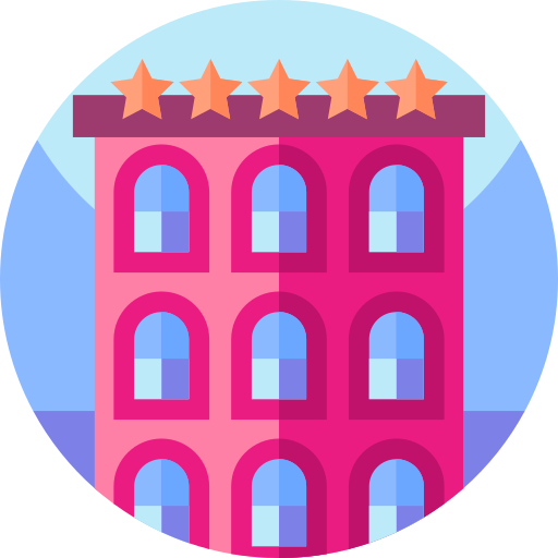 hotel Geometric Flat Circular Flat ikona