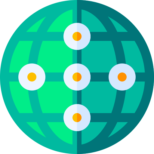 Глобальное соединение Basic Rounded Flat иконка