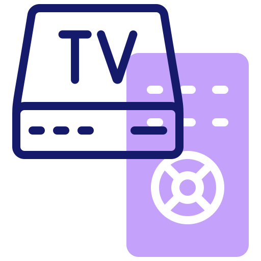 scatola televisiva Inipagistudio Lineal Color icona