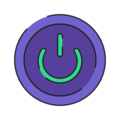 botón de encendido Generic Outline Color icono
