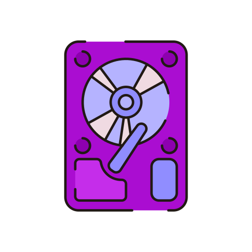 hard disk drive Generic Outline Color icoon