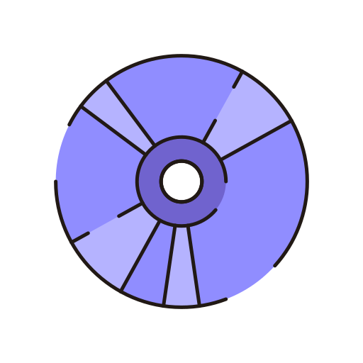 compact disk Generic Outline Color icona