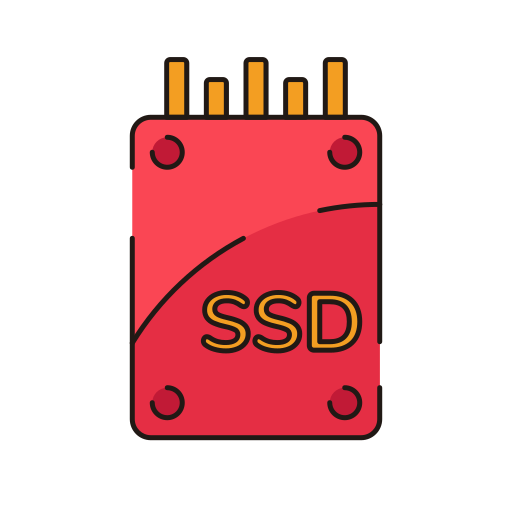 ssd 카드 Generic Outline Color icon