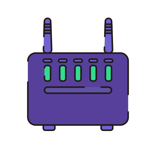 router inalámbrico Generic Outline Color icono