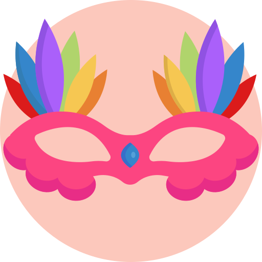 carnaval maskers Generic Circular icoon