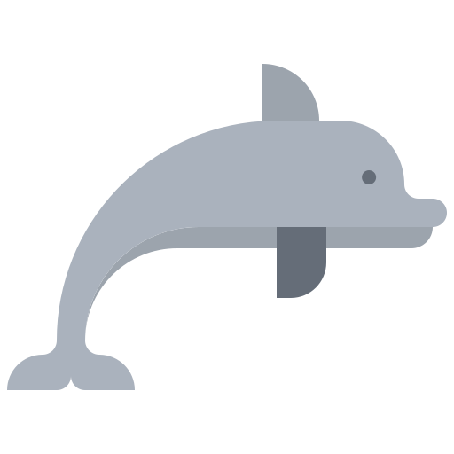 delfín Coloring Flat icono