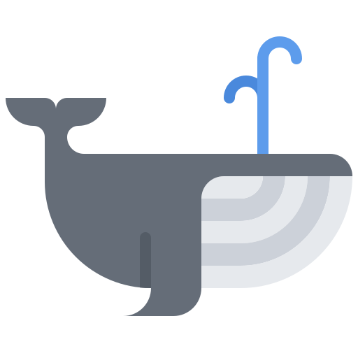 Whale Coloring Flat icon