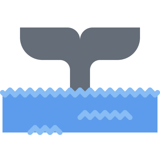 鯨 Coloring Flat icon