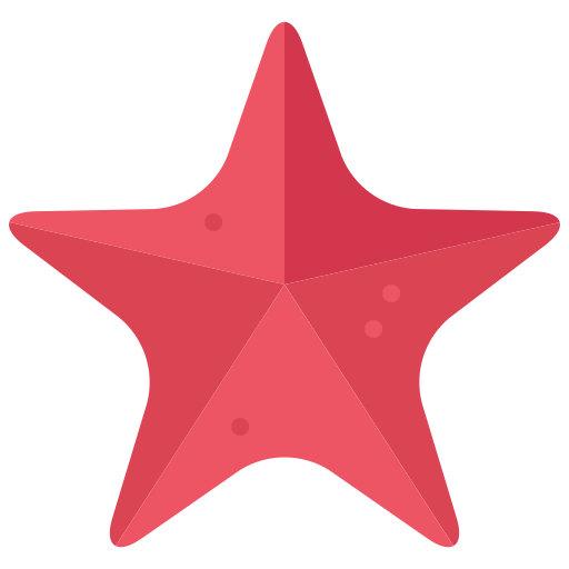 estrella de mar Coloring Flat icono