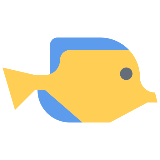 pez Coloring Flat icono