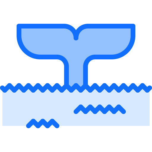 Whale Coloring Blue icon