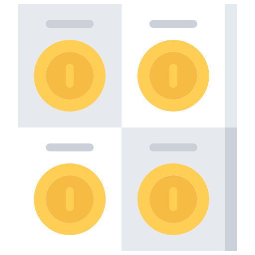 monety Coloring Flat ikona
