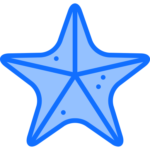 estrella de mar Coloring Blue icono