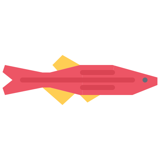 pez Coloring Flat icono