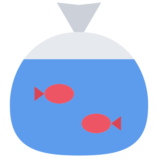 ryba Coloring Flat ikona