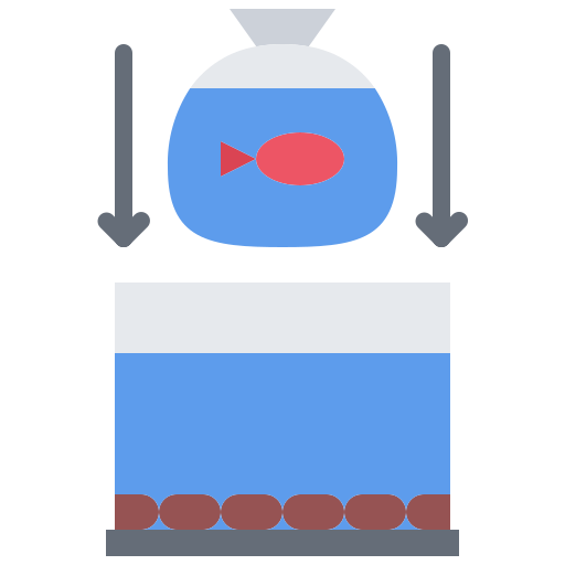 Aquarium Coloring Flat icon
