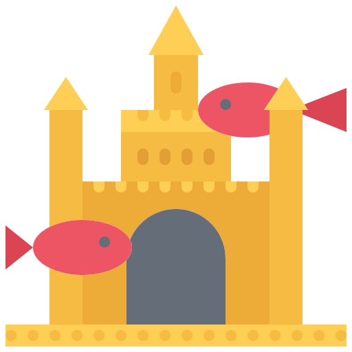 acuario Coloring Flat icono