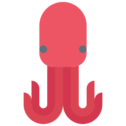 octopus Coloring Flat icoon
