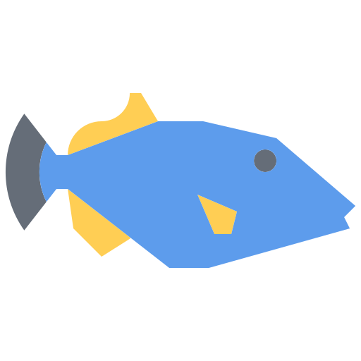 물고기 Coloring Flat icon