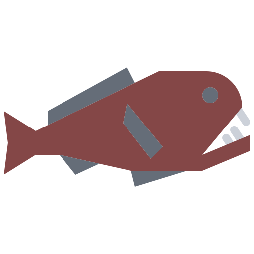 piranha Coloring Flat icona