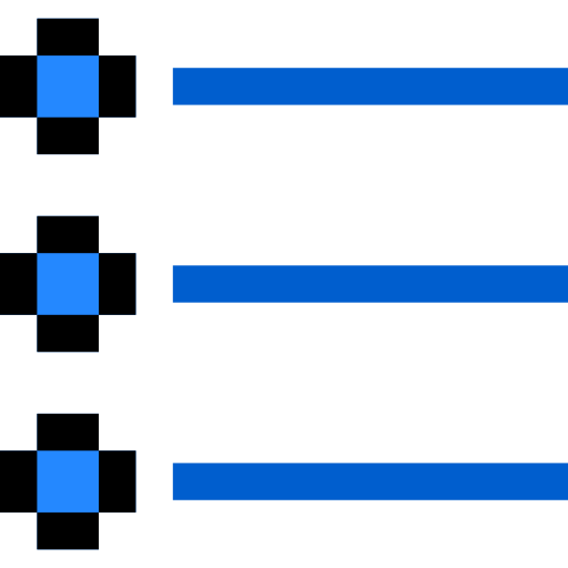 List Pixel Linear color icon