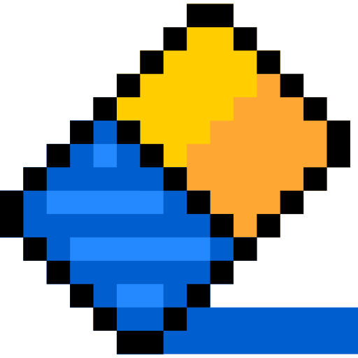 消しゴム Pixel Linear color icon