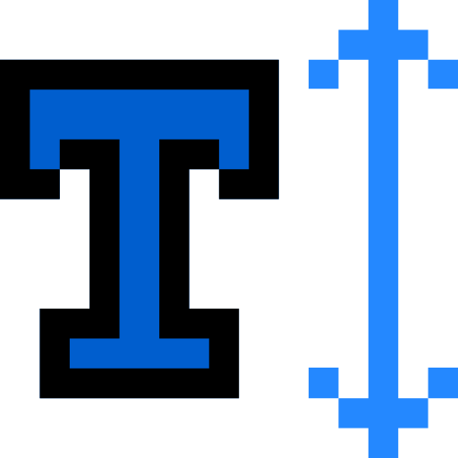 textbreite Pixel Linear color icon