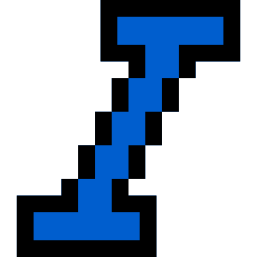 corsivo Pixel Linear color icona