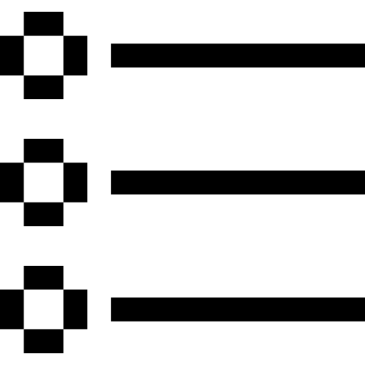 lista Pixel Outline icono