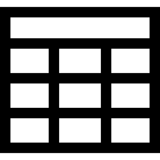 tabela Pixel Outline Ícone
