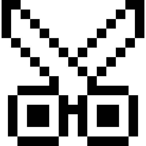 forbici Pixel Outline icona
