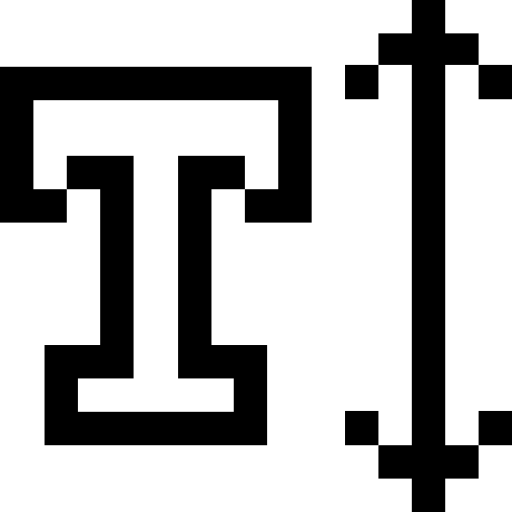 textbreite Pixel Outline icon