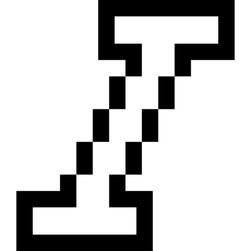 Italic Pixel Outline icon