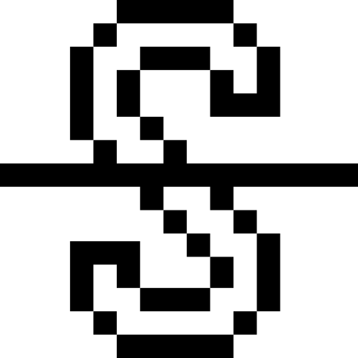 Strikethrough Pixel Outline icon
