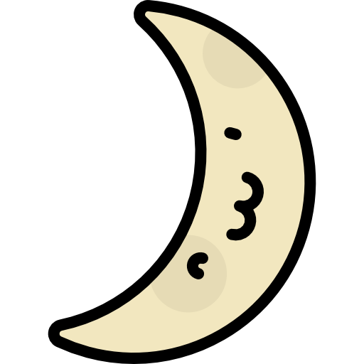luna creciente Special Lineal color icono