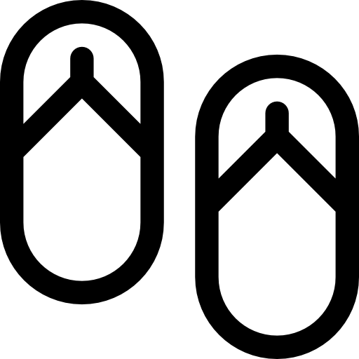Flip flops Basic Rounded Lineal icon