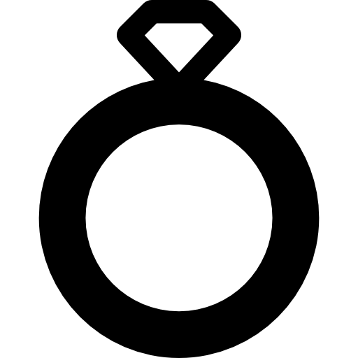 anello di diamanti Basic Rounded Filled icona