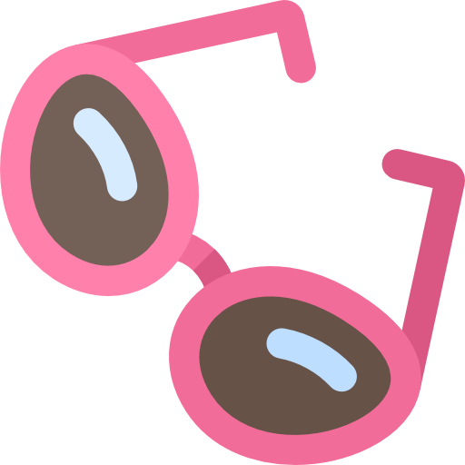 gafas de ojo de gato Basic Rounded Flat icono